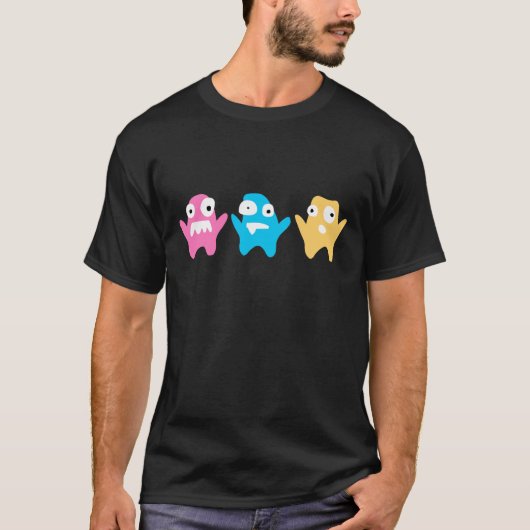 T-shirt Trois monstres (Devant)