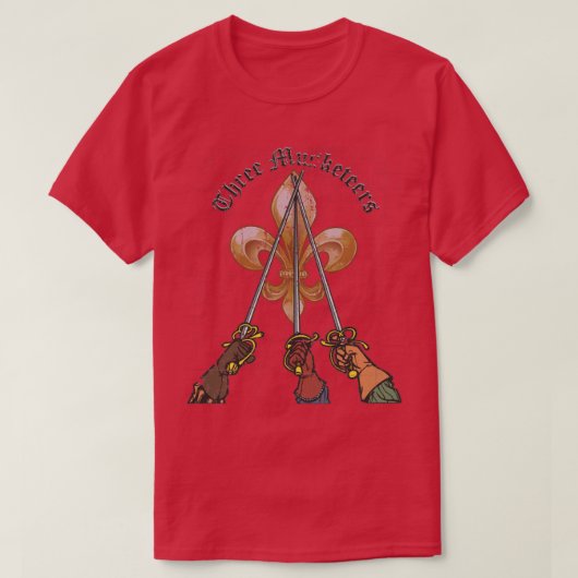 T-shirt Trois mousquetaires en détresse (Design devant)