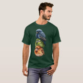 T-shirt Trois oiseaux Stackedogether amis (Devant entier)