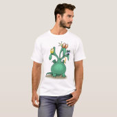T-shirt Trois ont dirigé le dragon (Devant entier)