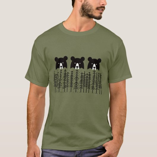 T-shirt Trois ours dans les bois (Devant)