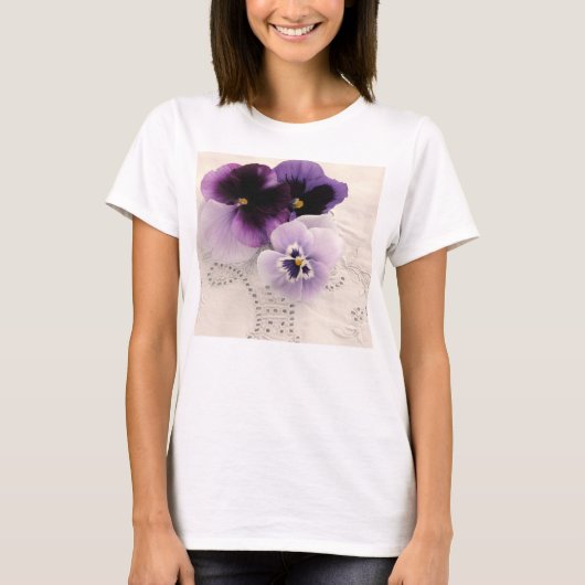 T-shirt Trois panneaux violets (Devant)