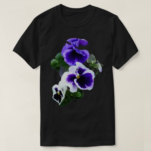 T-shirt Trois panneaux violets dans une rangée (Design devant)