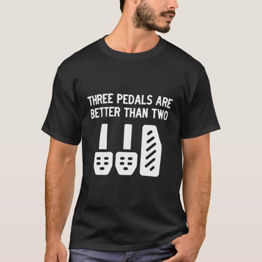 T-shirt Trois Pédales Sont Meilleures Que Deux Transmisses (Devant)