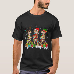 T-shirt Trois Père Noël Reindeer Elf Porté Dragon Noël