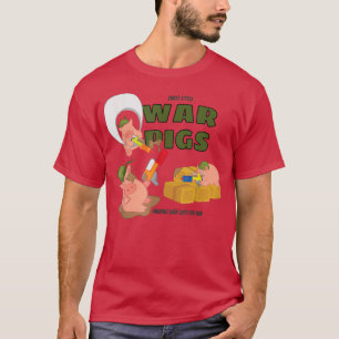 T-shirt Trois petits cochons de guerre qui font la guerre