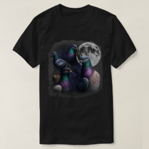 T-shirt Trois Pigeon Rétro Vintage Moon Pigeon 
