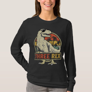 T-shirt Trois Rex 3ème Anniversaire Troisième Dinosaure 3