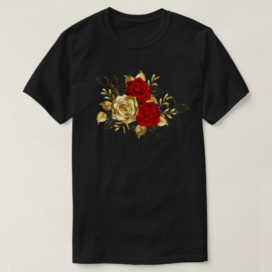 T-shirt Trois Roses de bijoux (Design devant)