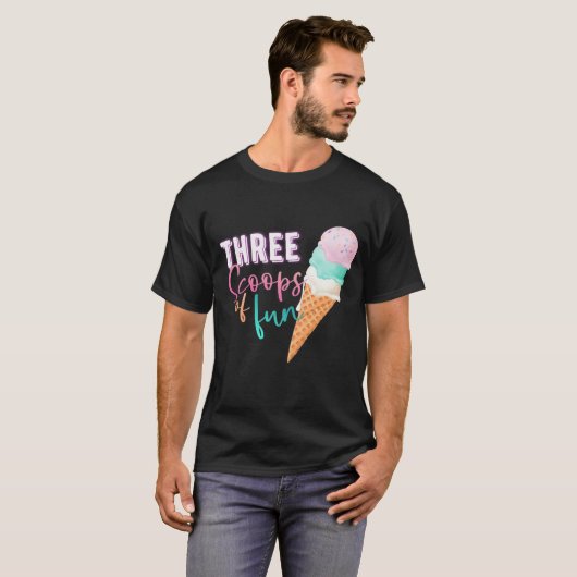 T-shirt Trois Scoops de Fun (Devant entier)