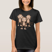 T-shirt Trois singes sages (Devant)