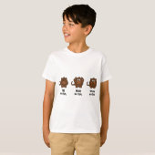 T-shirt Trois singes sages (Devant entier)