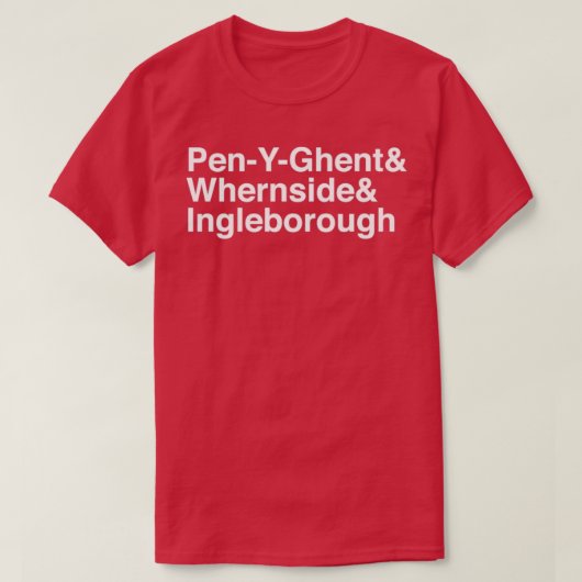 T-shirt Trois sommets PenYGhent et Whernside et Ingleborou (Design devant)
