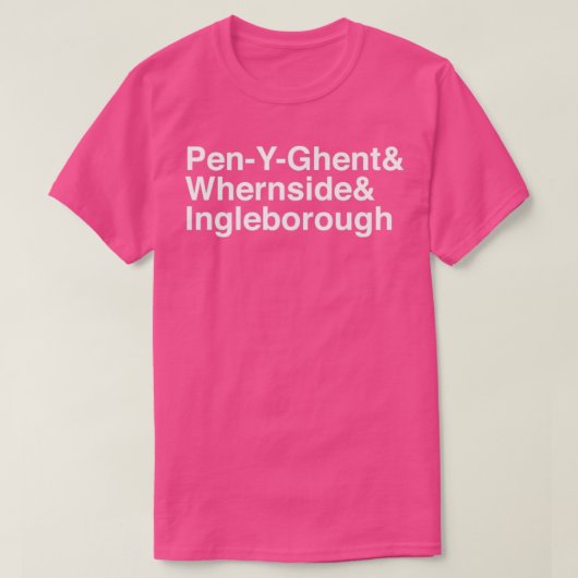 T-shirt Trois sommets PenYGhent et Whernside et Ingleborou (Design devant)