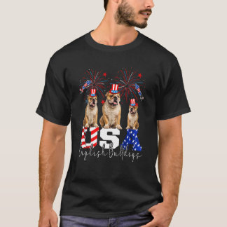 T-shirt Trois Taureaux Usa Portant Le Drapeau Américain Ca