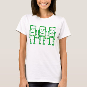 T-shirt Trois téléphones robotiques - Vert