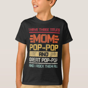 T-shirt Trois Titres Papa Grand Et Moi; Grand Grand Grand