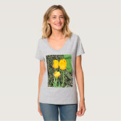 T-shirt Trois Tulipes Jaunes / (Devant entier)