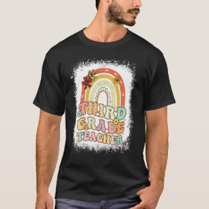 T-shirt Troisième Classe Arc-En-Ciel Bleu Retro Retour À L