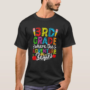 T-shirt Troisième Niveau Où L'Aventure Commence L'École Sq