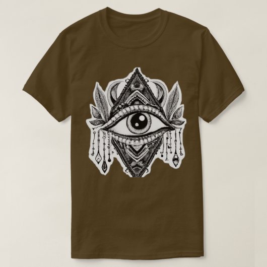 T-shirt Troisième oeil vision de la sagesse Dessin esthéti (Design devant)