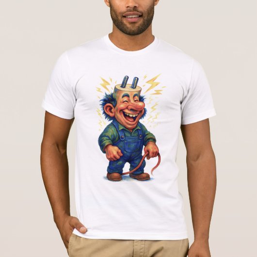 T-shirt Troll d'électricien - Humour choquant pour le Powe (Devant)