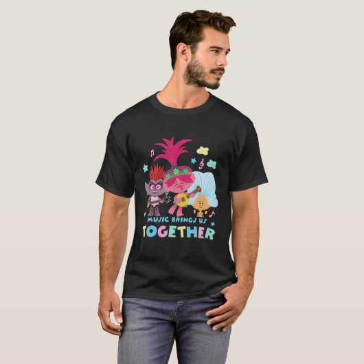 T-shirt Trolls World Tour Music Rassemblez-nous (Devant entier)