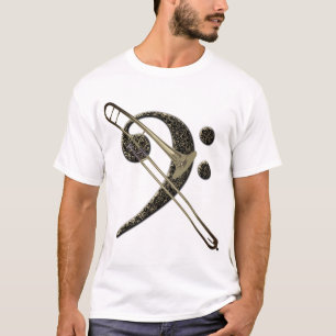 T-shirt Trombone Bass Clef Music Instrument