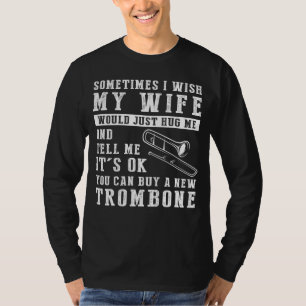 T-shirt Trombone Melodies & Hug Whispers Tee : Embrace, En