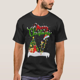 T-shirt Trombone Music Lover Xmas Lighting Père Noël Tromb