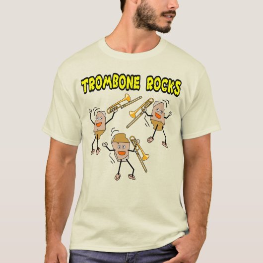 T-shirt Trombone Rocks (Devant)