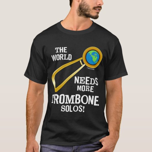 T-shirt Trombone Solos instrument de musique (Devant)