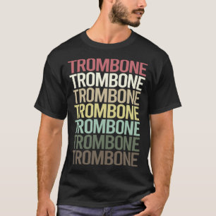 T-shirt Trombone Texte Coloré Tromboniste