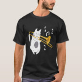 T-shirt Trombonist Chat - Trombone Player Music Lover (Devant)