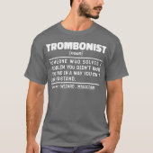 T-shirt Tromboniste Noun Définition Trombone Player Sarcas (Devant)