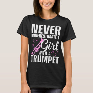 T-shirt Trompette cool Pour Femmes Filles Marching Bande T