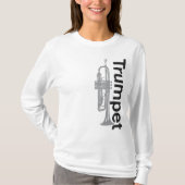 T-shirt Trompette Hoody de dames (adapté) (Devant)