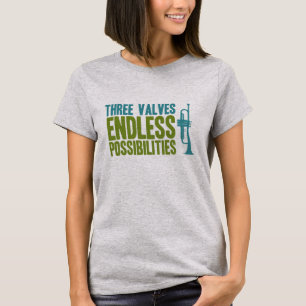 T-shirt Trompette - Trois Valves, Possibilités Interminabl