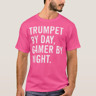 T-shirt Trompettiste le Jour, Joueur le Nuit  - Kid Unisex