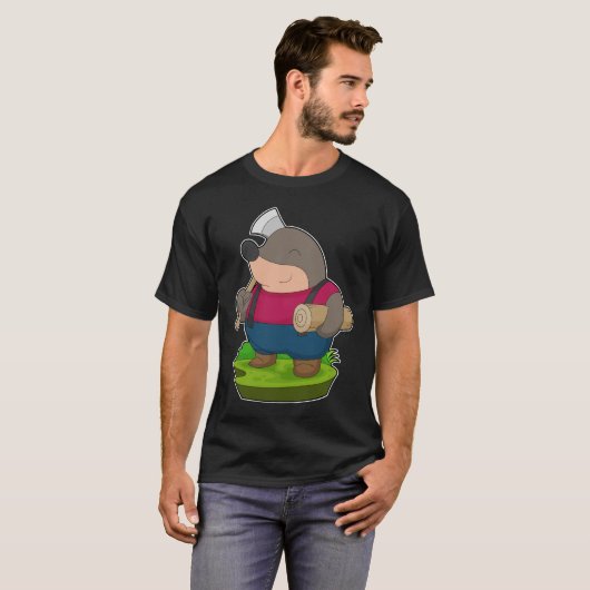 T-shirt Tronc d'arbre Mole Crafsman Ax (Devant entier)