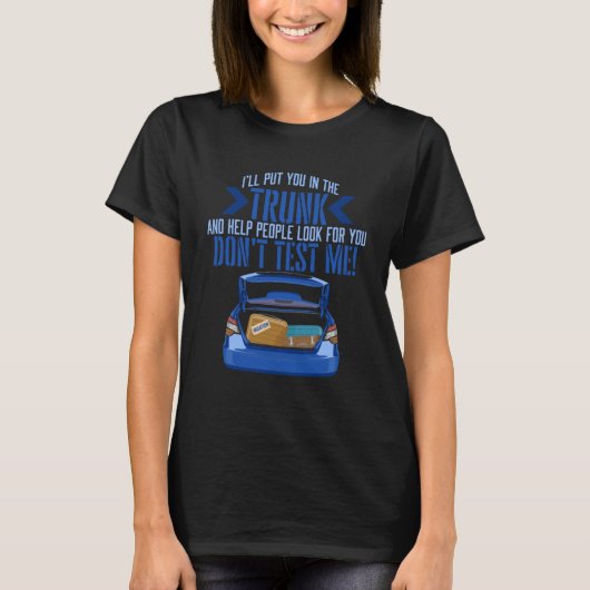 T-shirt Tronc De Voiture Sarcastique Dire Gag Ironique Par (Devant)