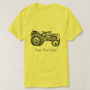 T-shirt Tronçon vintage de fergison gris sur beige