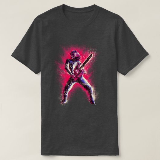 T-shirt tronçonneuse rose (Design devant)