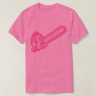T-shirt tronçonneuse rose d'amour