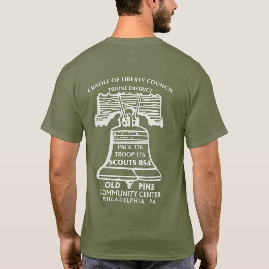 T-shirt Troop Class B - Olive Green (Front and Back Logo) (Dos)