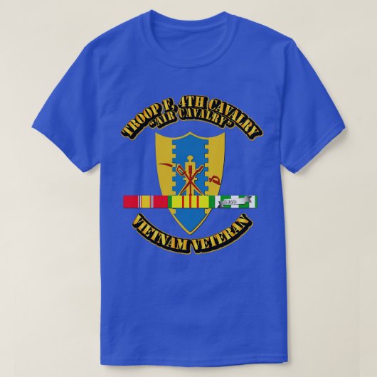 T-shirt Troop F 4e cavalerie avec rubans SVC (Design devant)