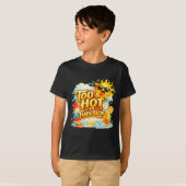 T-shirt Trop chaud pour fonctionner drôle graphique de cha (Devant entier)
