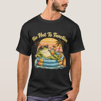 T-shirt Trop Chaud Pour Fonctionner Drôle Grenouil