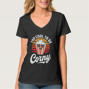 T-shirt Trop cool pour être corny Retro National Popcorn D