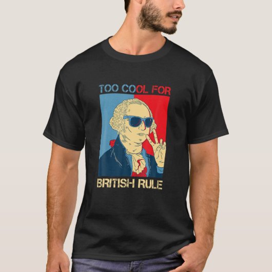 T-shirt Trop Cool Pour George Washington 4E De (Devant)